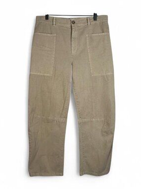 Velvet by Graham & Spencer Taupe Cropped Utility Pants